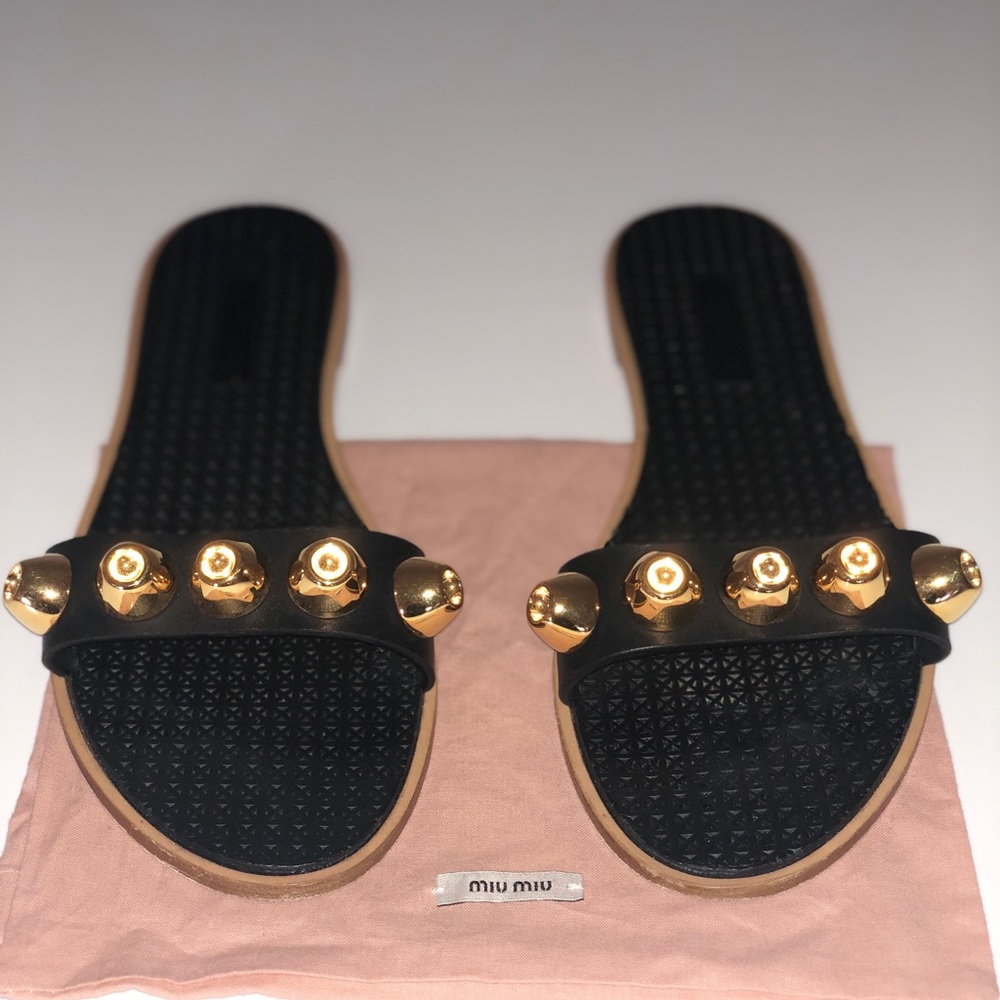 Miu Miu Studded Sandals